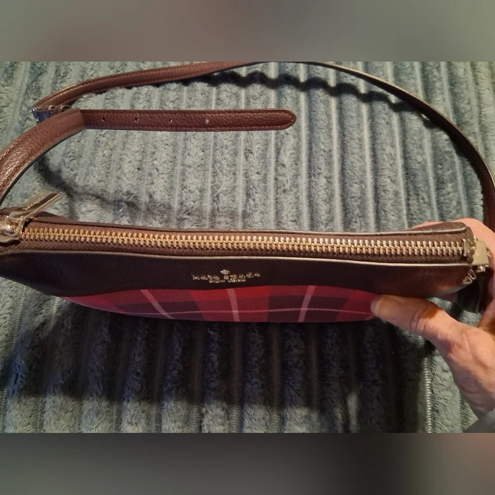Kate Spade Leila Plaid Triple Gusset Crossbody